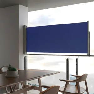 Alumínio Anodizado Toldo lateral retrátil para pátio 100x300 cm azul
