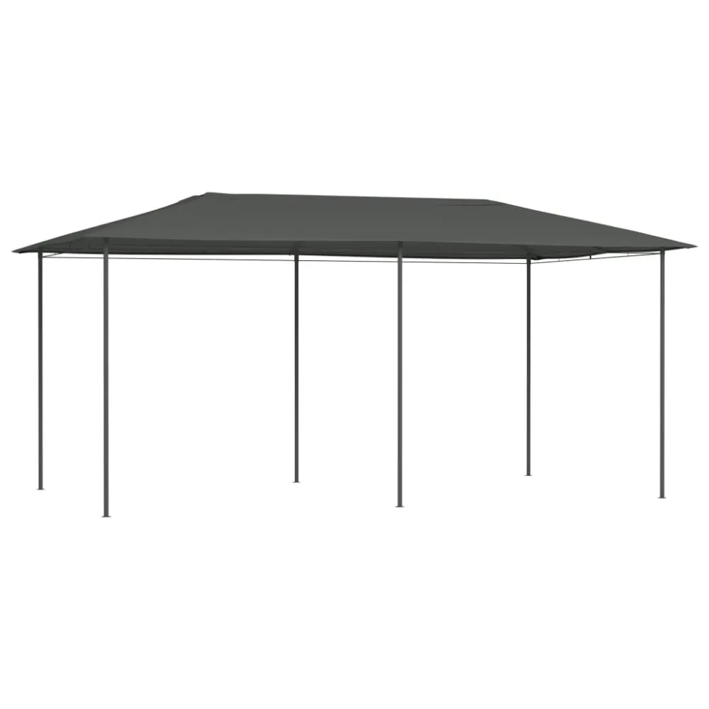 Gazebo 2,98x5,3x2,59 m 160 g/m² antracite Fácil de Instalar na Parede