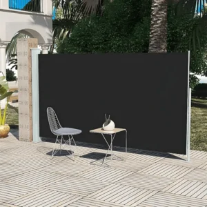 Gazebo Pop-Up Toldo lateral para pátio/terraço 160 x 300 cm preto