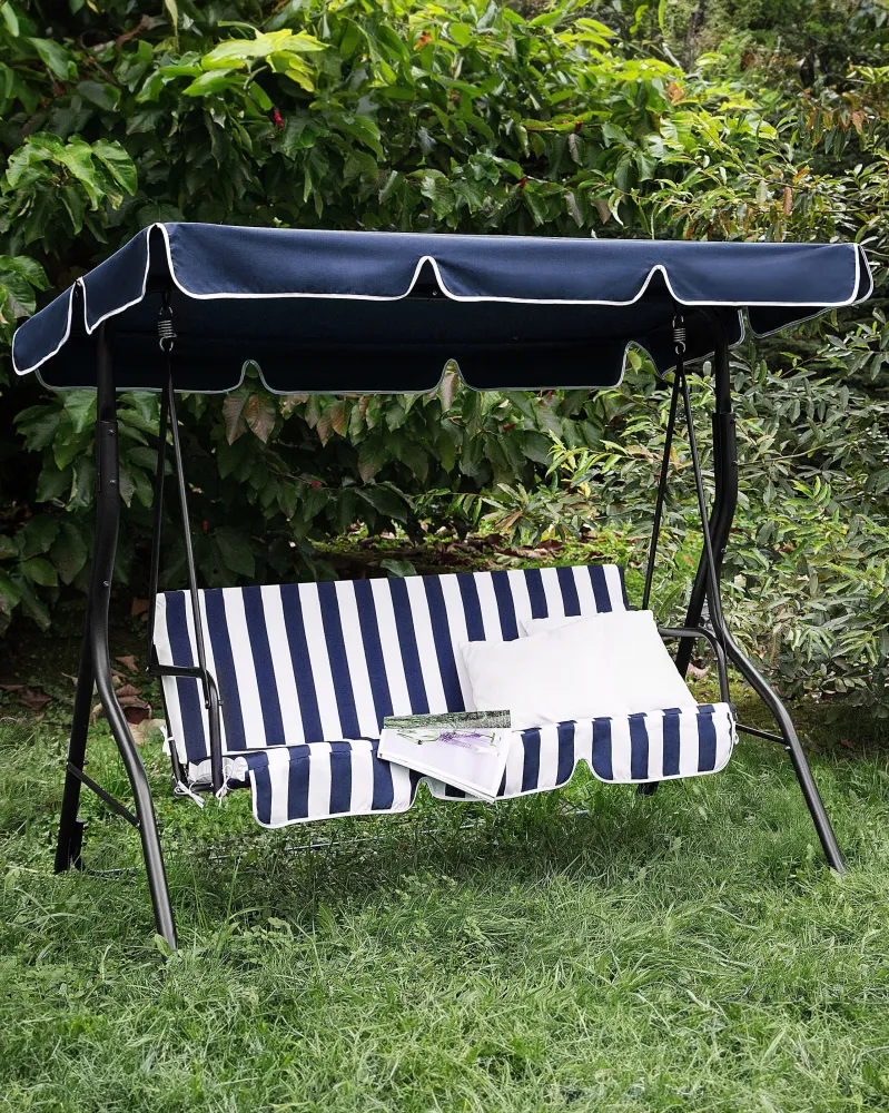 Patio Swing CHAPLIN Metal Dark Anil com Estrutura de Alumínio