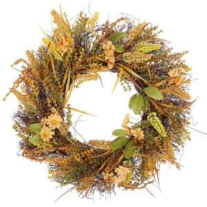 Design Contemporâneo Grinalda decorativa verde e laranja ø 50 cm ADEJE