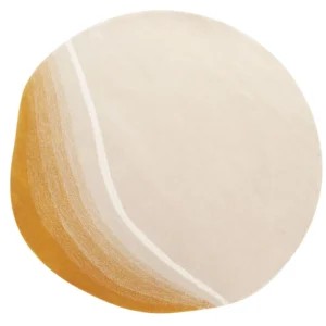 Wool Area Rug ⌀ 140 cm Beige GRENADE