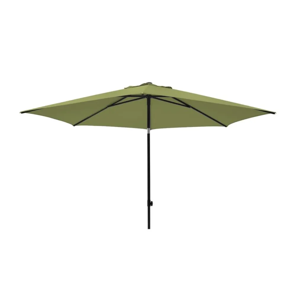Madison Guarda-sol de jardim Elba 300 cm verde com Manivela de Abertura