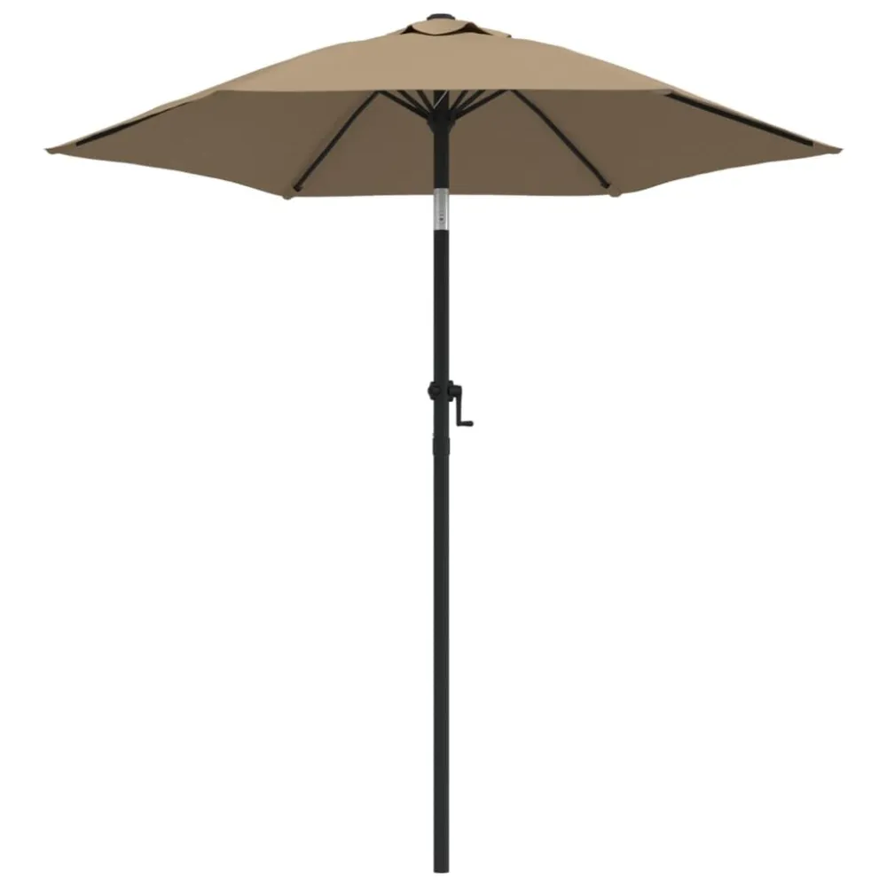 Sombreiro de Exterior Guarda-sol 200x224 cm alumínio cinzento-acastanhado