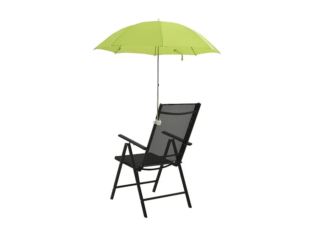 Guarda-sóis para cadeira de campismo 2 peças 105 cm verde Clicnbuy