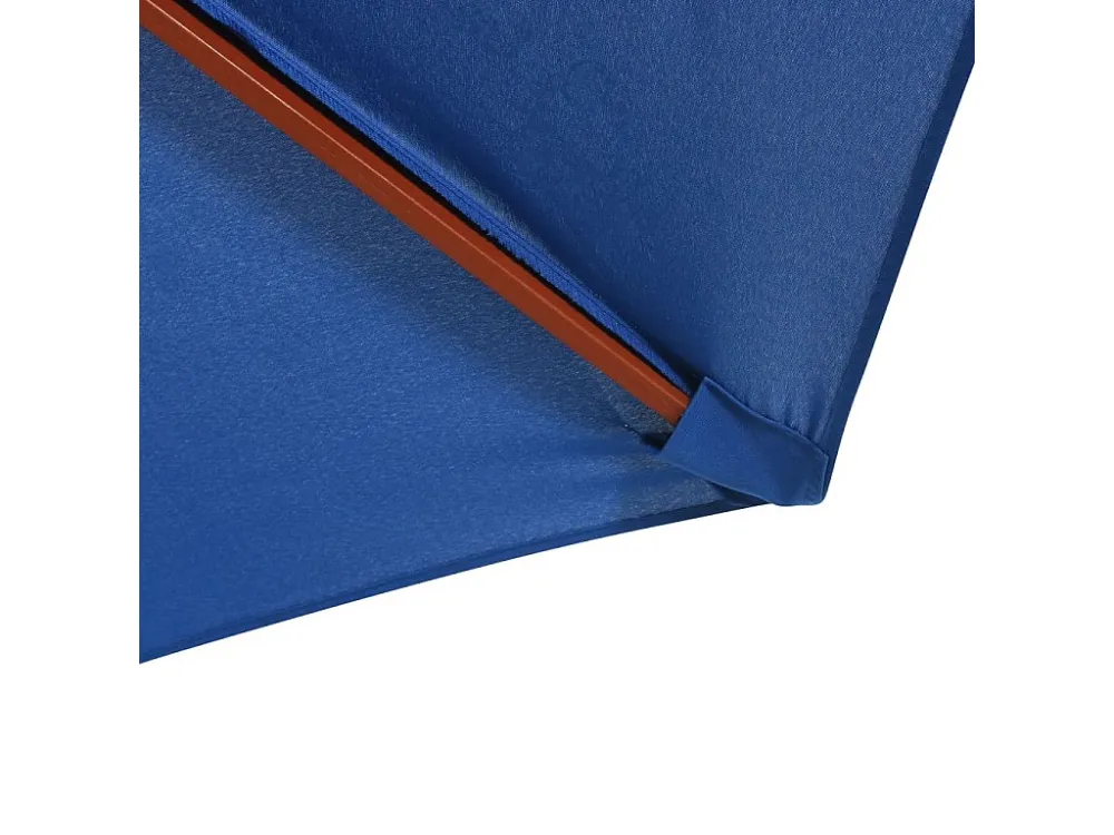 Guarda-sol com mastro de madeira 300x258 cm azul Clicnbuy
