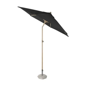 Estosa - Guarda-chuva de jardim em alumínio com poste central em madeira preta 3m PRIVATE GARDEN