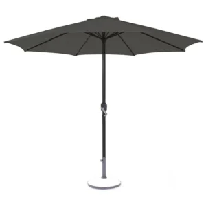 Estosa - Guarda-chuva Kela com haste central e diâmetro 270 cm Cinza PRIVATE GARDEN