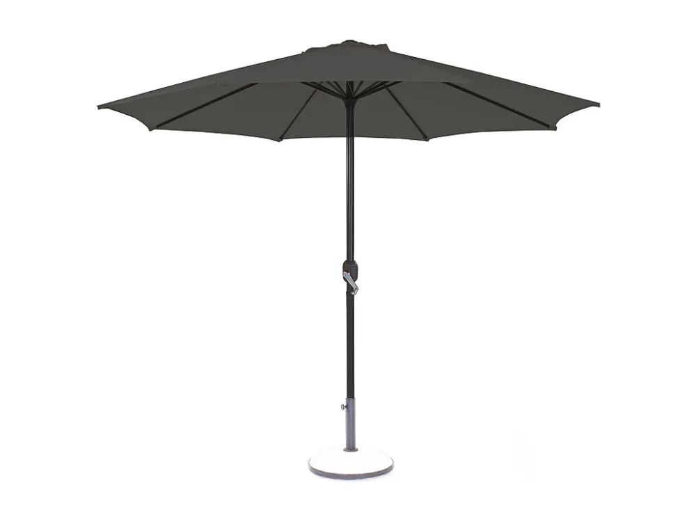 Estosa - Guarda-chuva Kela com haste central e diâmetro 270 cm Cinza PRIVATE GARDEN