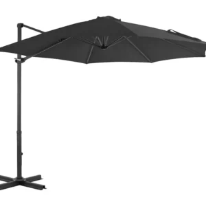 Guarda-sol cantilever com poste em alumínio 300 cm antracite Clicnbuy