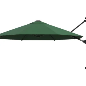 Guarda-sol de montar na parede com mastro metálico 300 cm verde Clicnbuy
