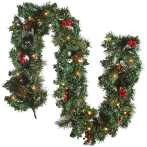 Guirlanda de Natal verde com LED 180 cm TENALA Compatível com Tomada 220V