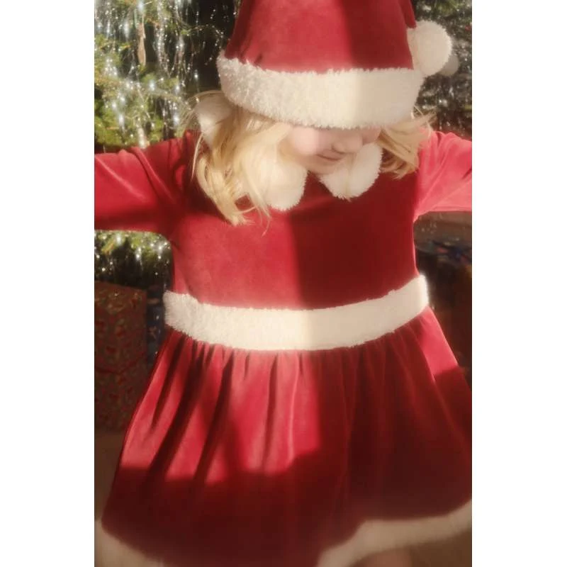Resistente ao Clima Konges Sløjd Vestido de Natal - GRS - Dália Vermelha
