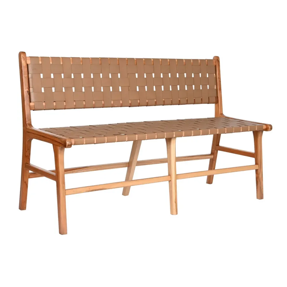 Banco DKD Home Decor Bege Colonial 140 x 59 x 89 cm