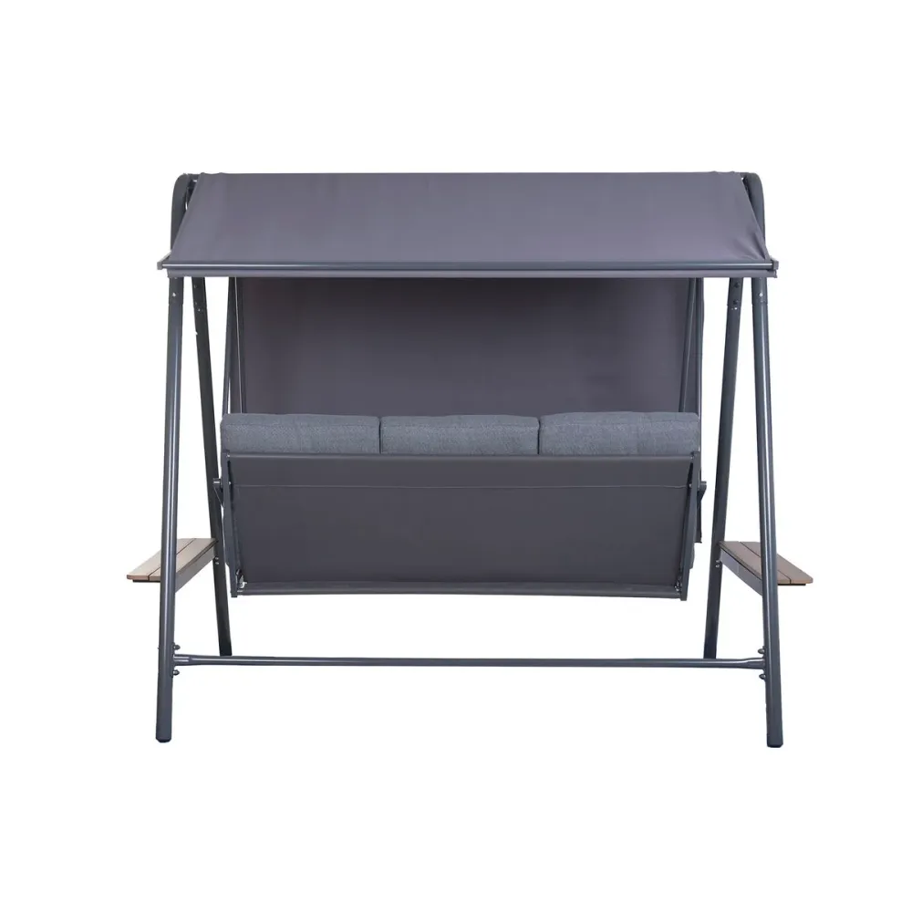 Banco Home ESPRIT Castanho Cinzento escuro ço Polywood 215 X 120 X 180 CM