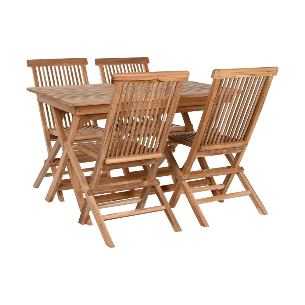 Conjunto de mesa com 4 cadeiras Home ESPRIT 120 x 70 x 75 cm