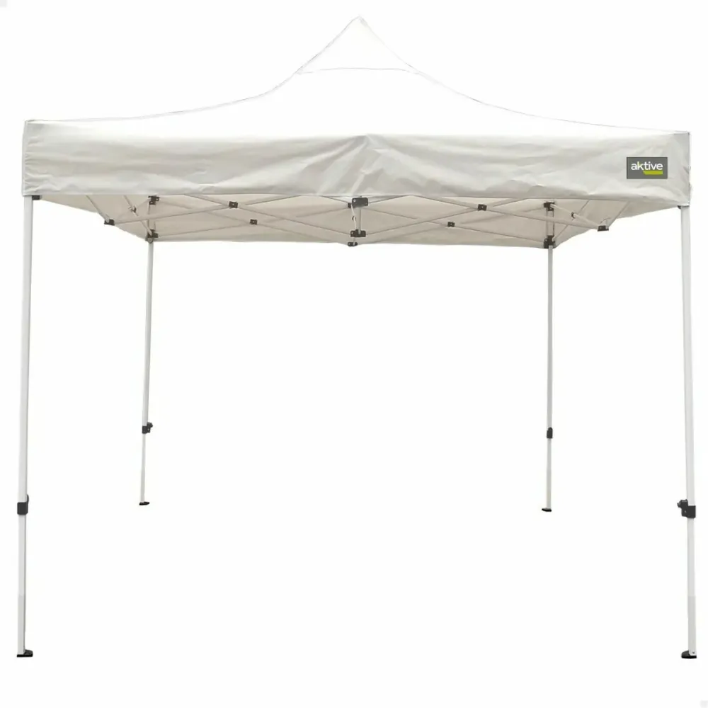 Gazebo Aktive 300 x 300 x 220 cm Branco Dobrável Altura ajustável