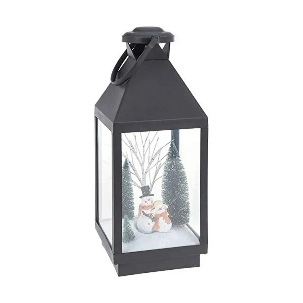 Lanterna Figura de natal Preto Multicolor Metal (3 Unidades)