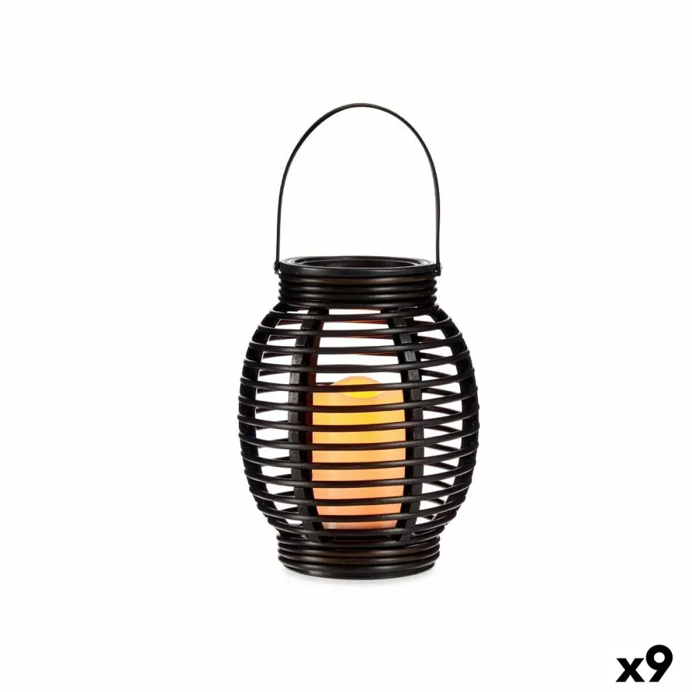 Lanterna LED Cinzento escuro Plástico 16 x 20 x 16 cm (9 Unidades)
