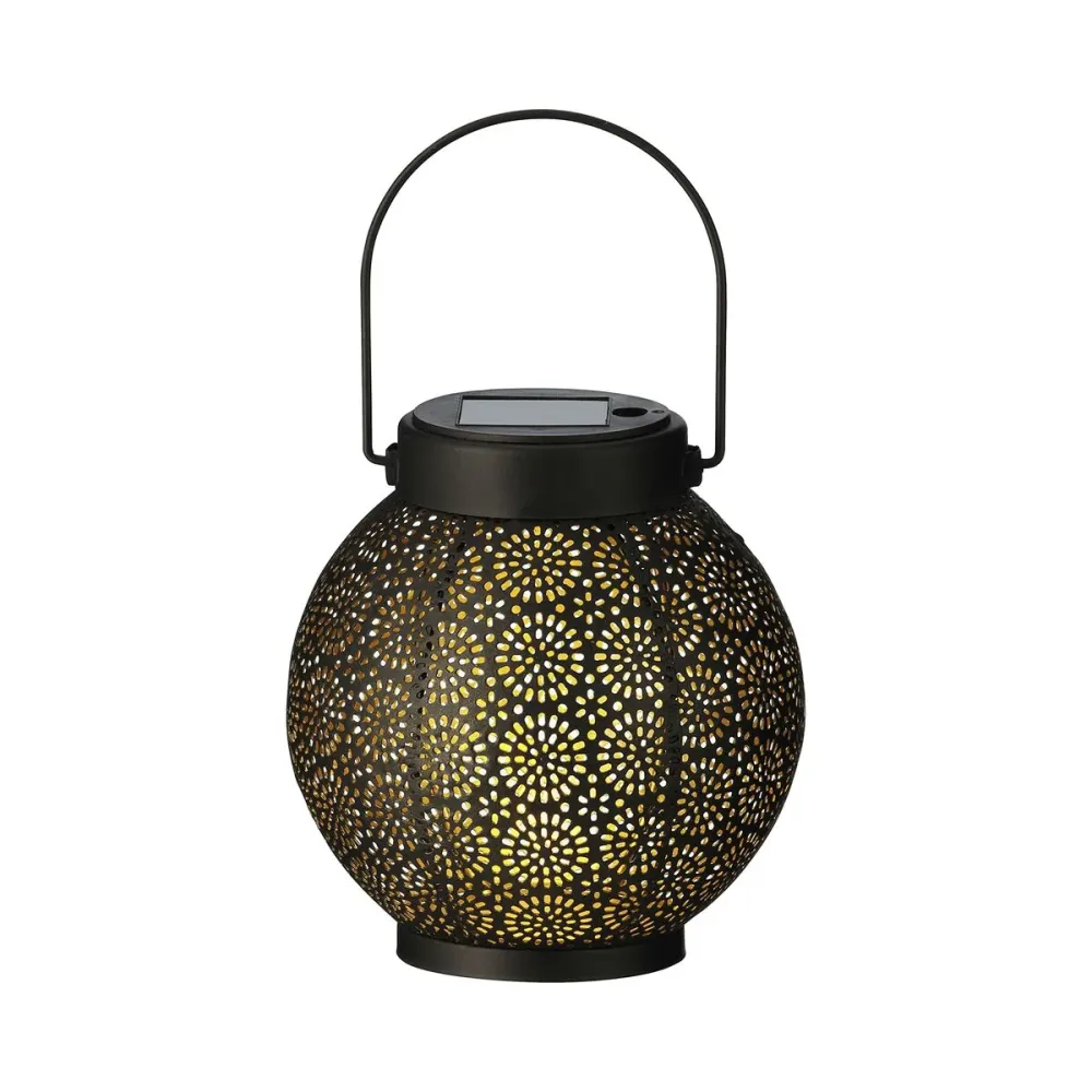 Lanterna Lumineo 897539 Solar 16 cm Preto Metal