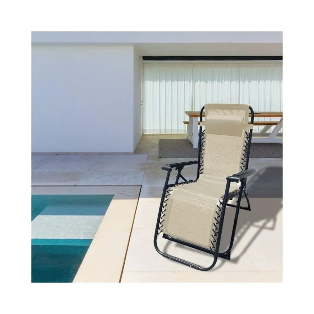 Ligstoel Marbueno 190 x 27 x 58 cm Bege