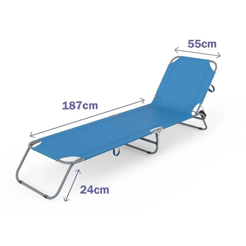 Ligstoel Marbueno Azul 187 x 24 x 55 cm