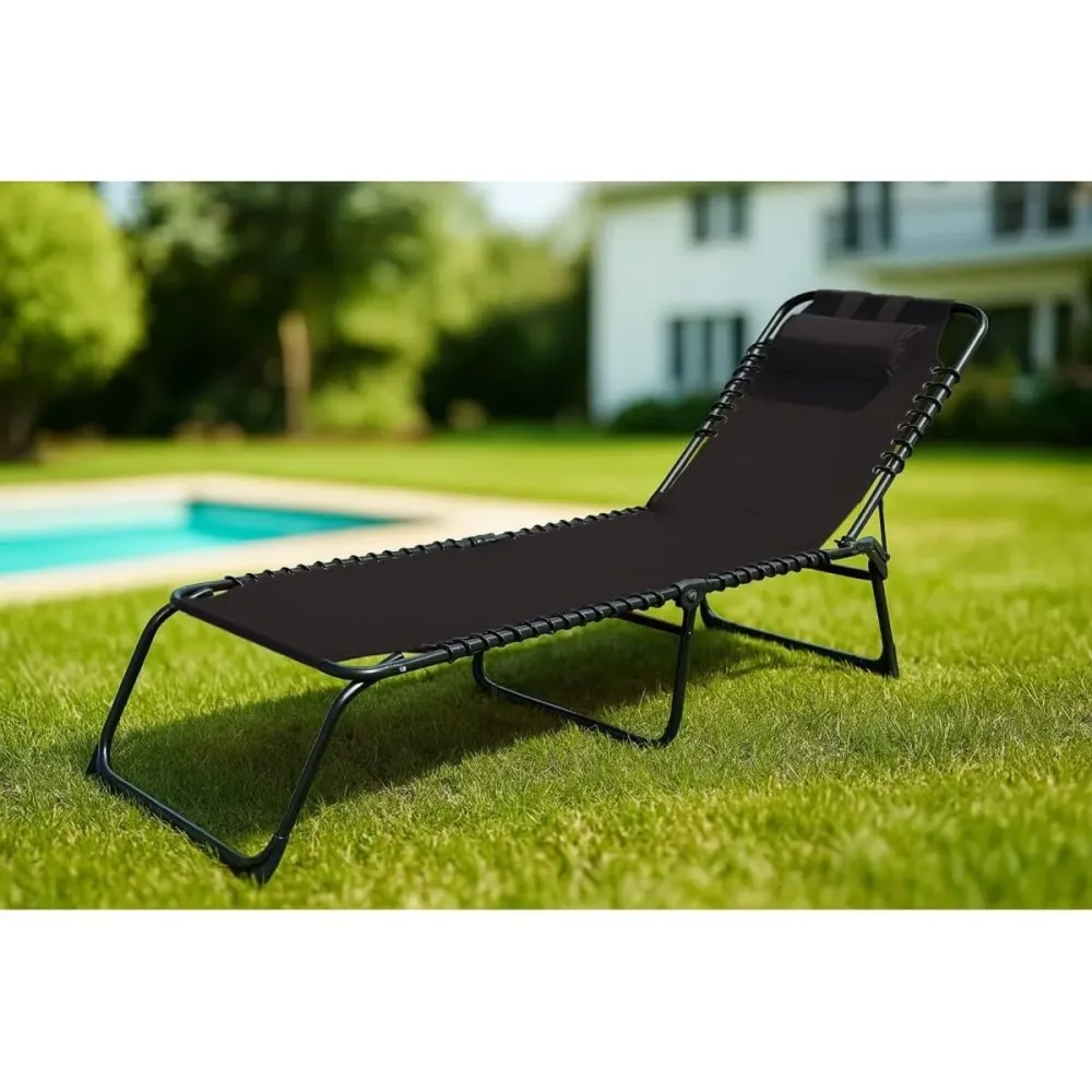 Ligstoel Marbueno Preto 190 x 27 x 58 cm