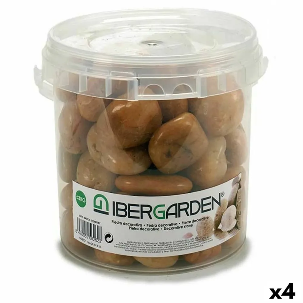 Pedras Decorativas Grande Castanho 3 Kg (4 Unidades)