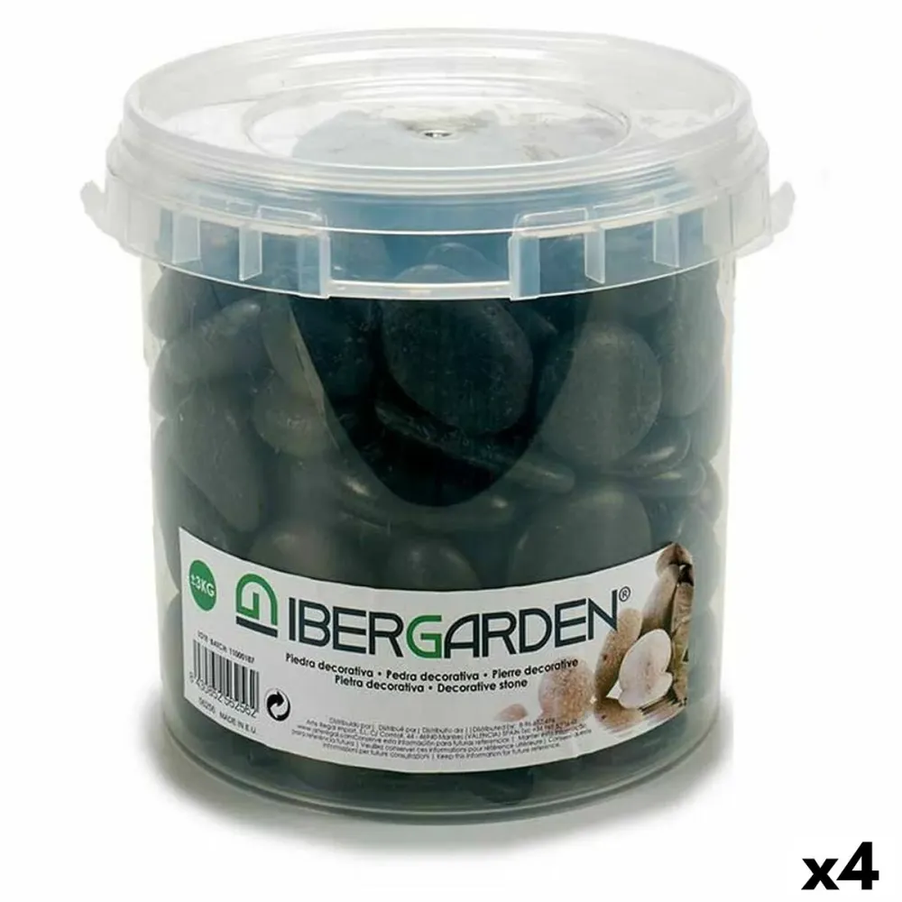 Pedras Decorativas Médio Preto 3 Kg (4 Unidades)