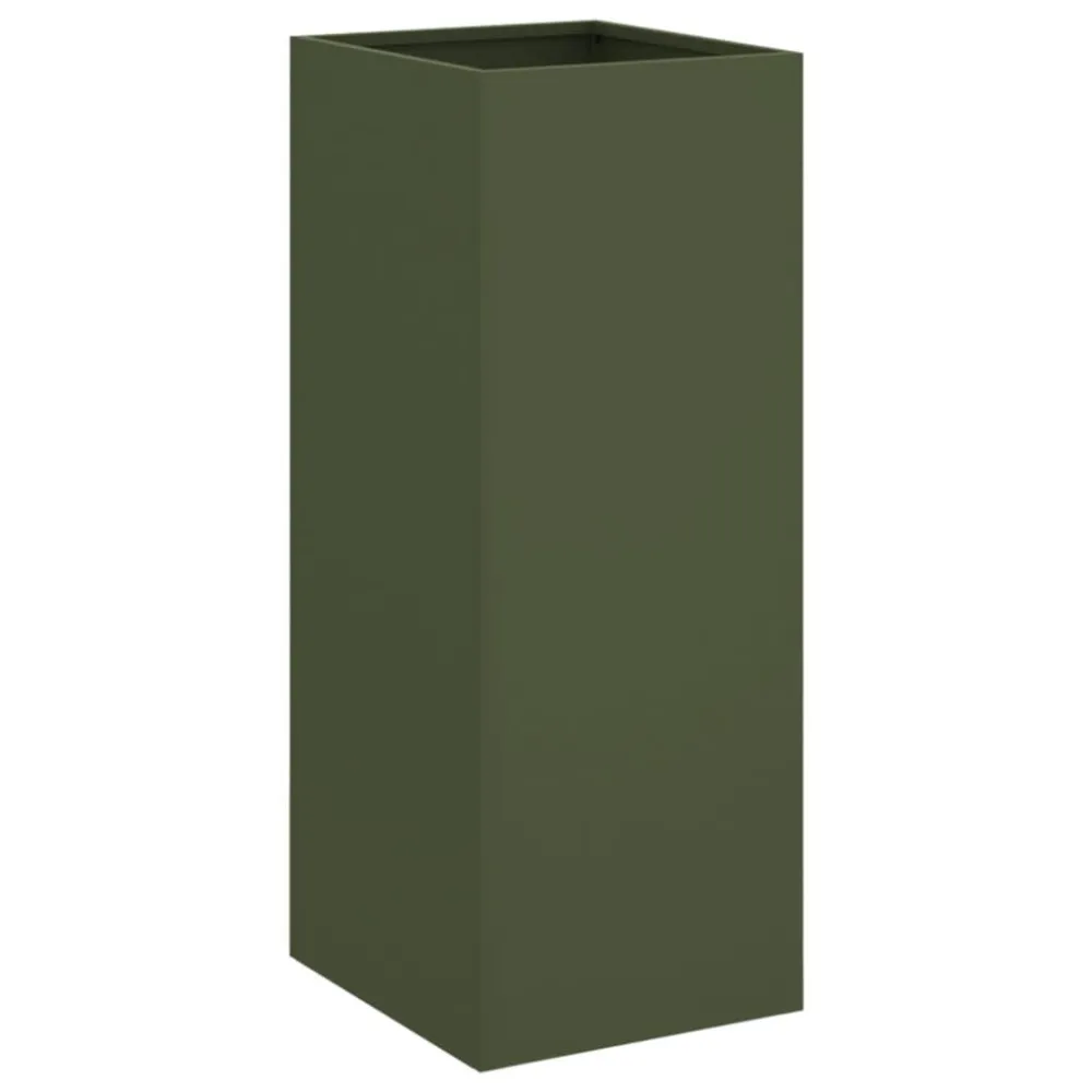 Vaso/floreira 32x29x75 cm ço verde azeitona com Prateleira de Cultivo Integrada