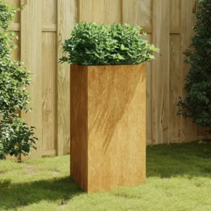Vaso/floreira de jardim 50x43x75 cm ço corten Diâmetro de 30 cm