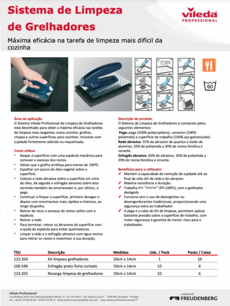 Profissional Premium VILEDA KIT GRELHAS