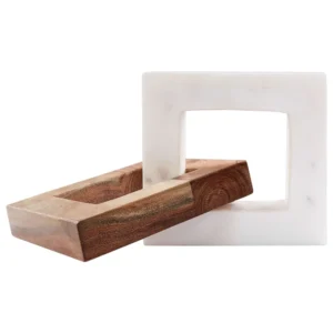 Marble Decoration Chain Link Alvo and Dark Wood ACHARNY