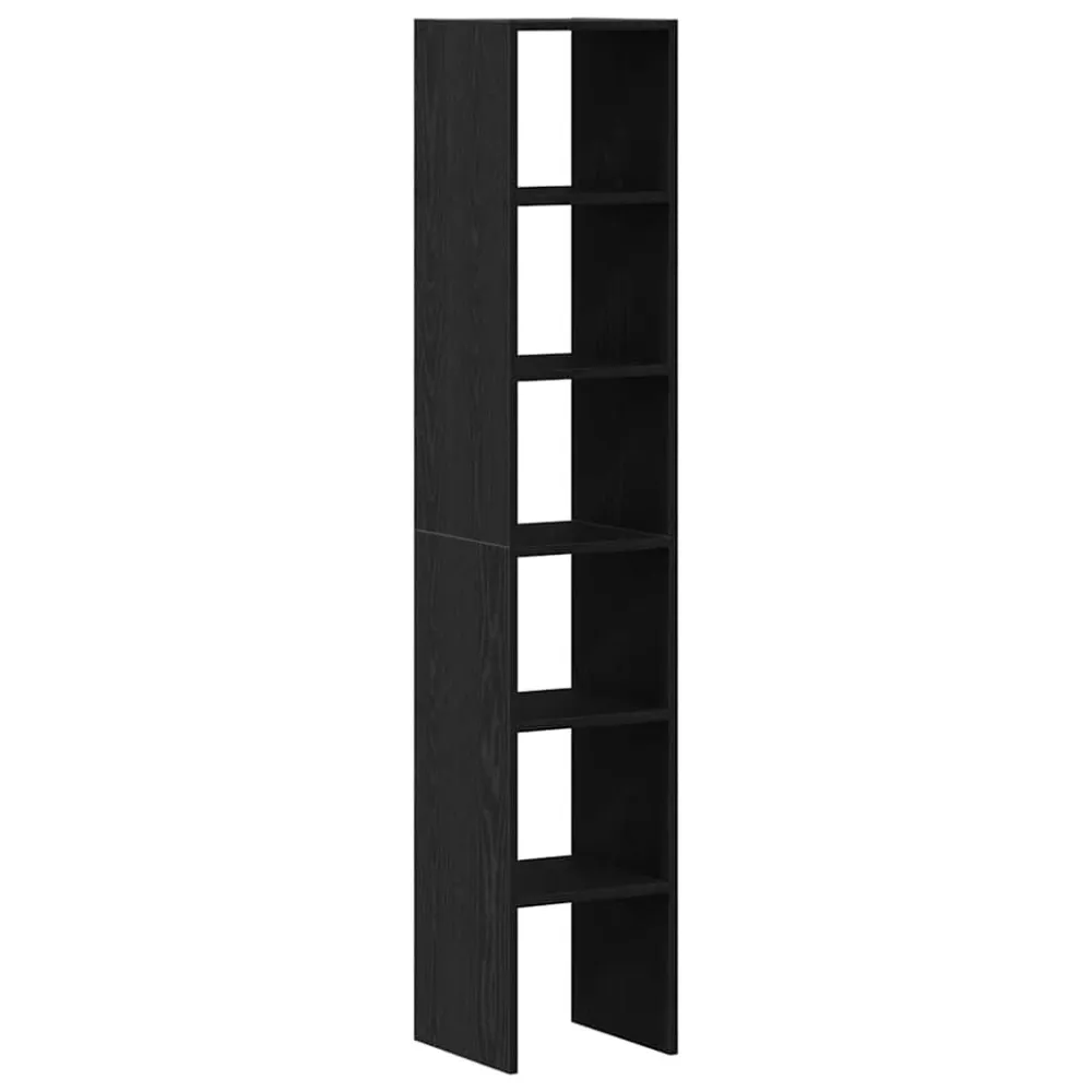 Estantes 2 pcs empilháveis 30x30x80 cm derivados madeira preto em Azul Marinho