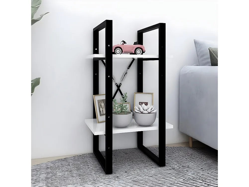 Álbum de Viagem Estante com 2 prateleiras 40x30x70 cm contraplacado branco