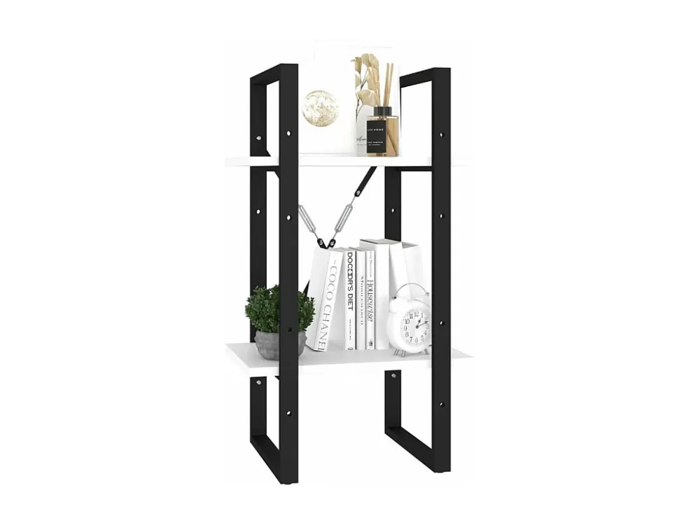 Álbum de Viagem Estante com 2 prateleiras 40x30x70 cm contraplacado branco