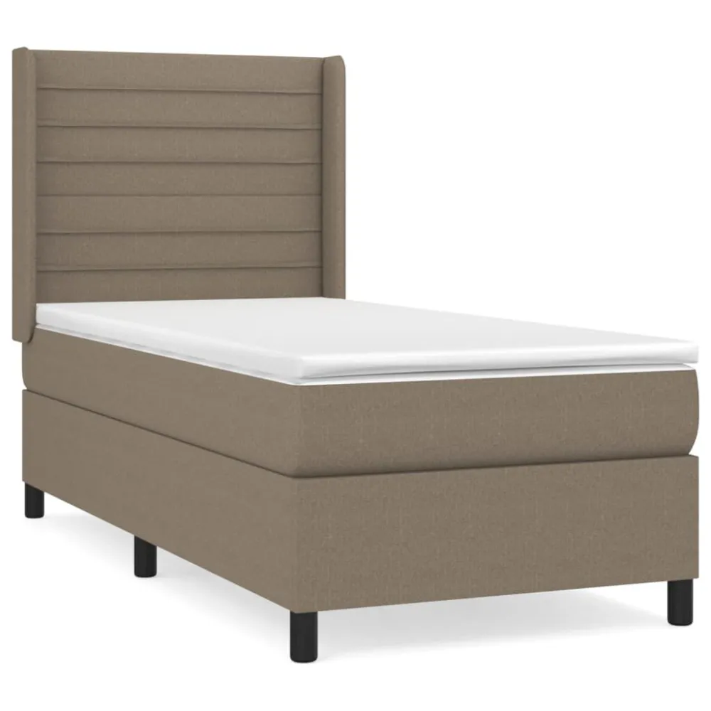 Cama com molasemcolchão 100x200 cm tecido cinza-acastanhado para Presente