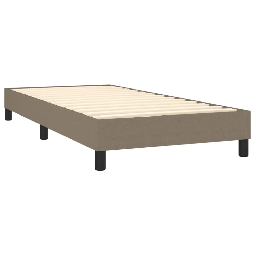 Cama com molasemcolchão 100x200 cm tecido cinza-acastanhado com Zíper Oculto