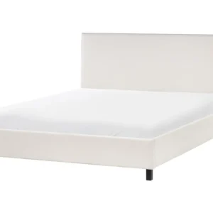 Fabric EU King Size Bed Bege claro SENNEZ
