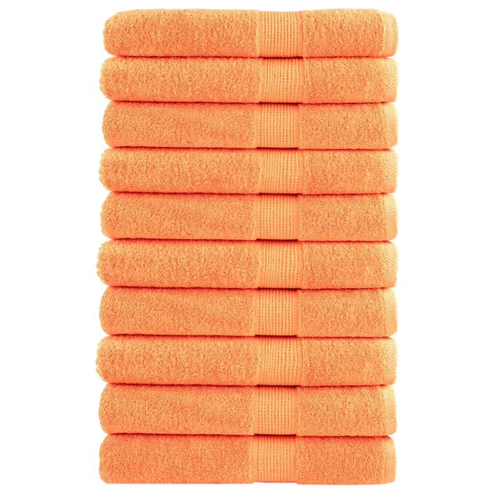 Conjunto Completo de Toalhas Toalhas de sauna valorizado SOLUND 10pcs 80x200cm 600 gsm laranja