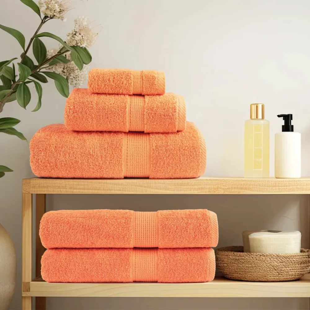 Conjunto Completo de Toalhas Toalhas de sauna valorizado SOLUND 10pcs 80x200cm 600 gsm laranja
