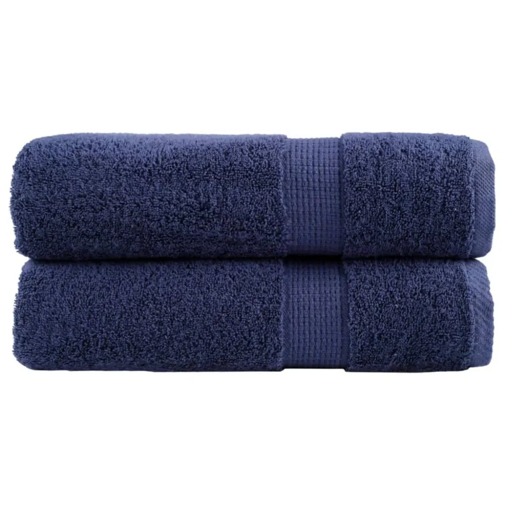 Jogo de Toalhas Toalhas banho exclusivo SOLUND 2pcs 100x150cm 600gsm azulmarinho