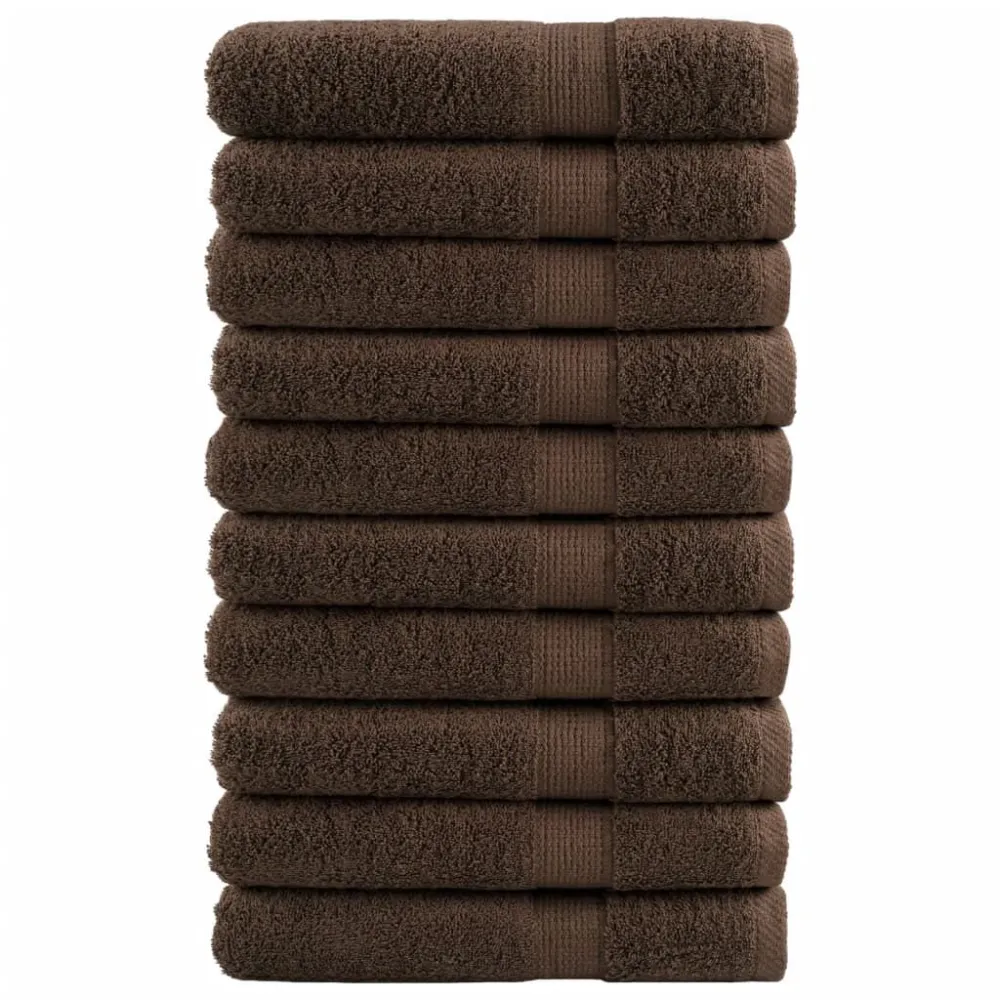 Premium de Algodão Egípcio Toalhas de sauna diferenciado SOLUND 10pcs 80x200cm 600gsm castanho
