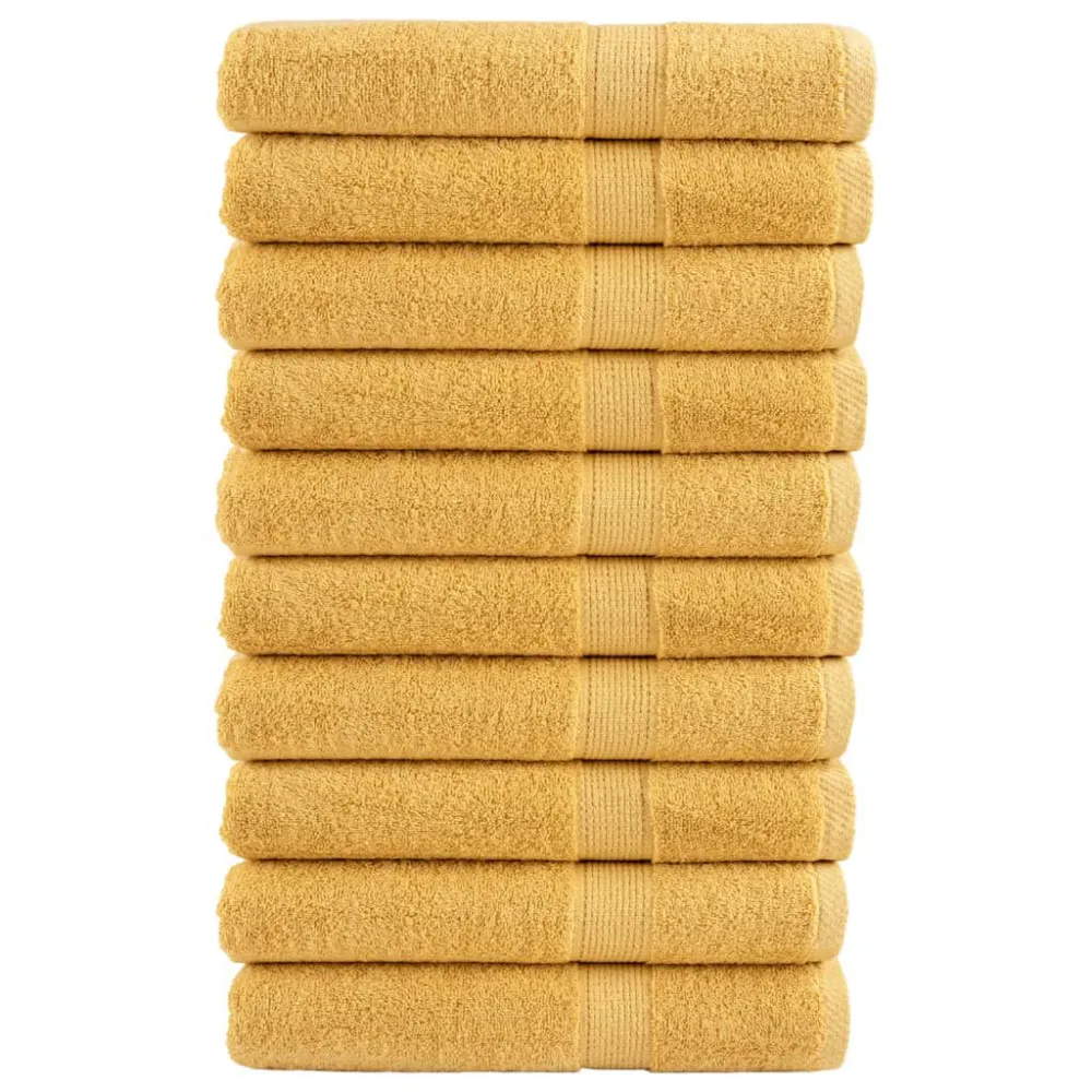 Toalha de Microfibra Toalhas de sauna seleto SOLUND 10pcs 80x200cm 600 gsm dourado