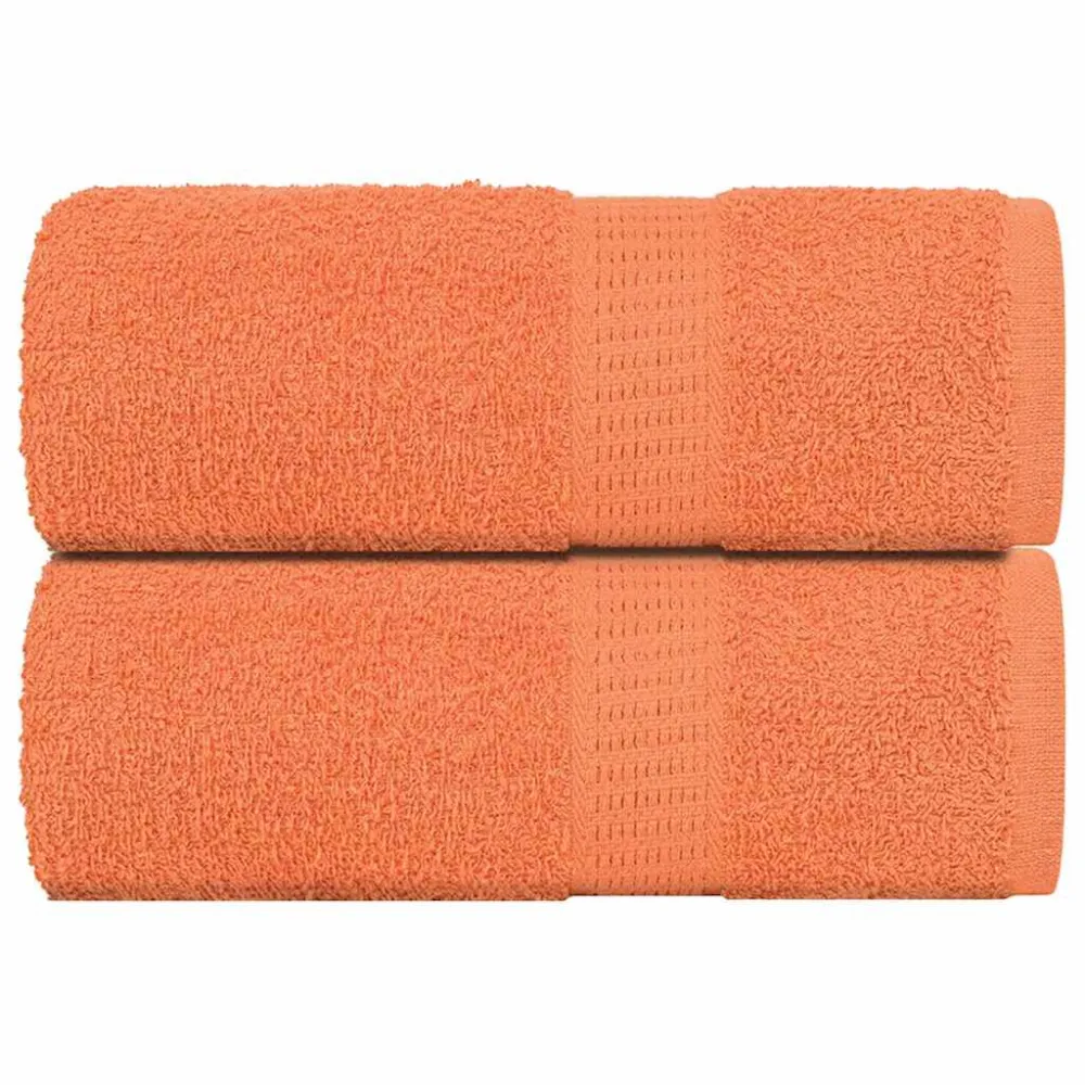 Toalha de Praia Toalhas de mãos 2 pcs 30x30 cm 360 gsm 100% algodão laranja