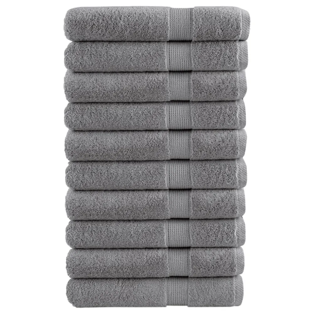 Toalha de Rosto Toalhas sauna superior SOLUND 10pcs 80x200cm 600 gsm cinzento
