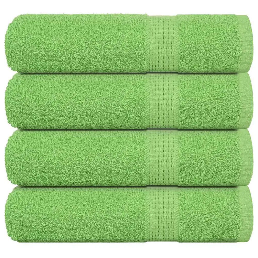 Toalhas banho 4 pcs 100x150 cm 360 gsm 100% algodão verde maç Tamanho Grande 100x150 cm