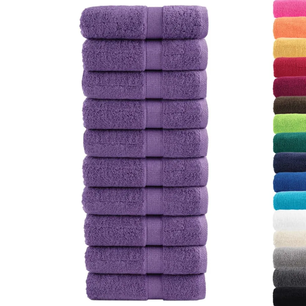 Toalhas de bidé superior SOLUND 10 pcs 30x50 cm 600 gsm roxo Lavável 60°C