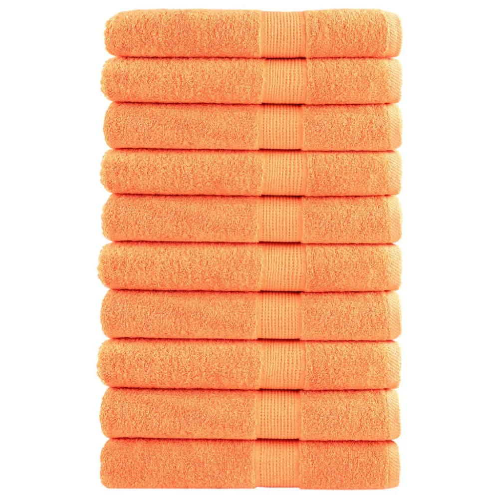 Toalhas premium SOLUND 10 pcs 100x200 cm 600 gsm laranja