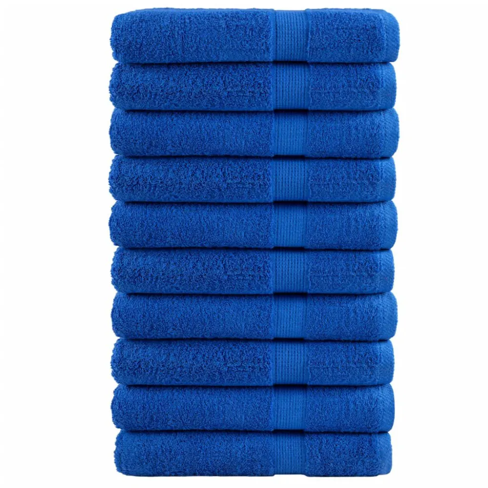Toalhas premium SOLUND 10 pcs 100x200 cm 600 gsm azul